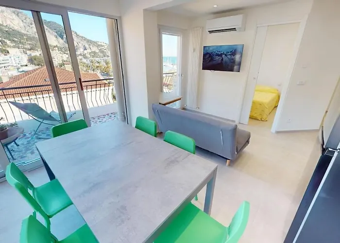Lägenhet 98gb - 2p With Terrace And Side Sea View Menton
